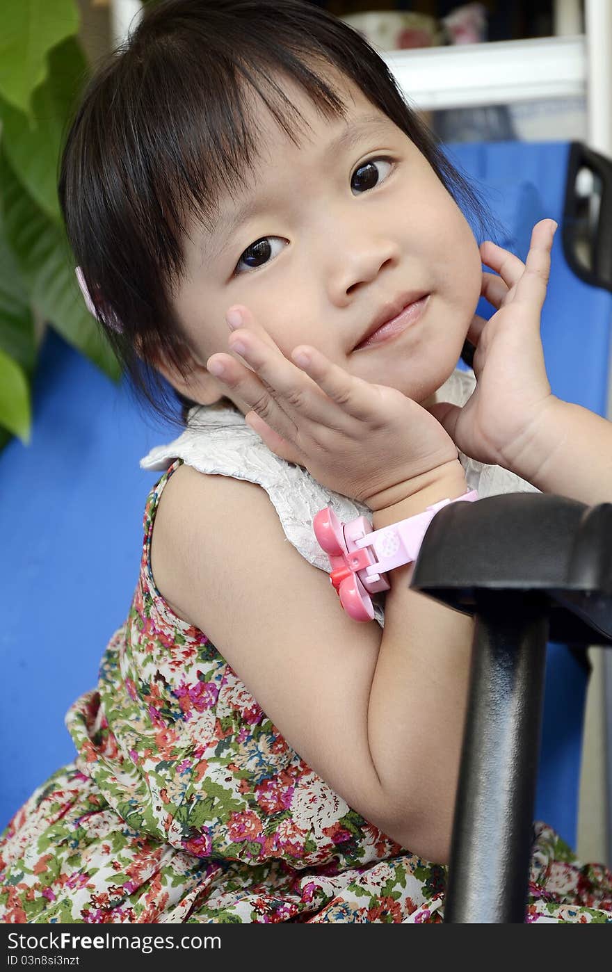 Bright picture of adorable chinese girl Smiling. Bright picture of adorable chinese girl Smiling