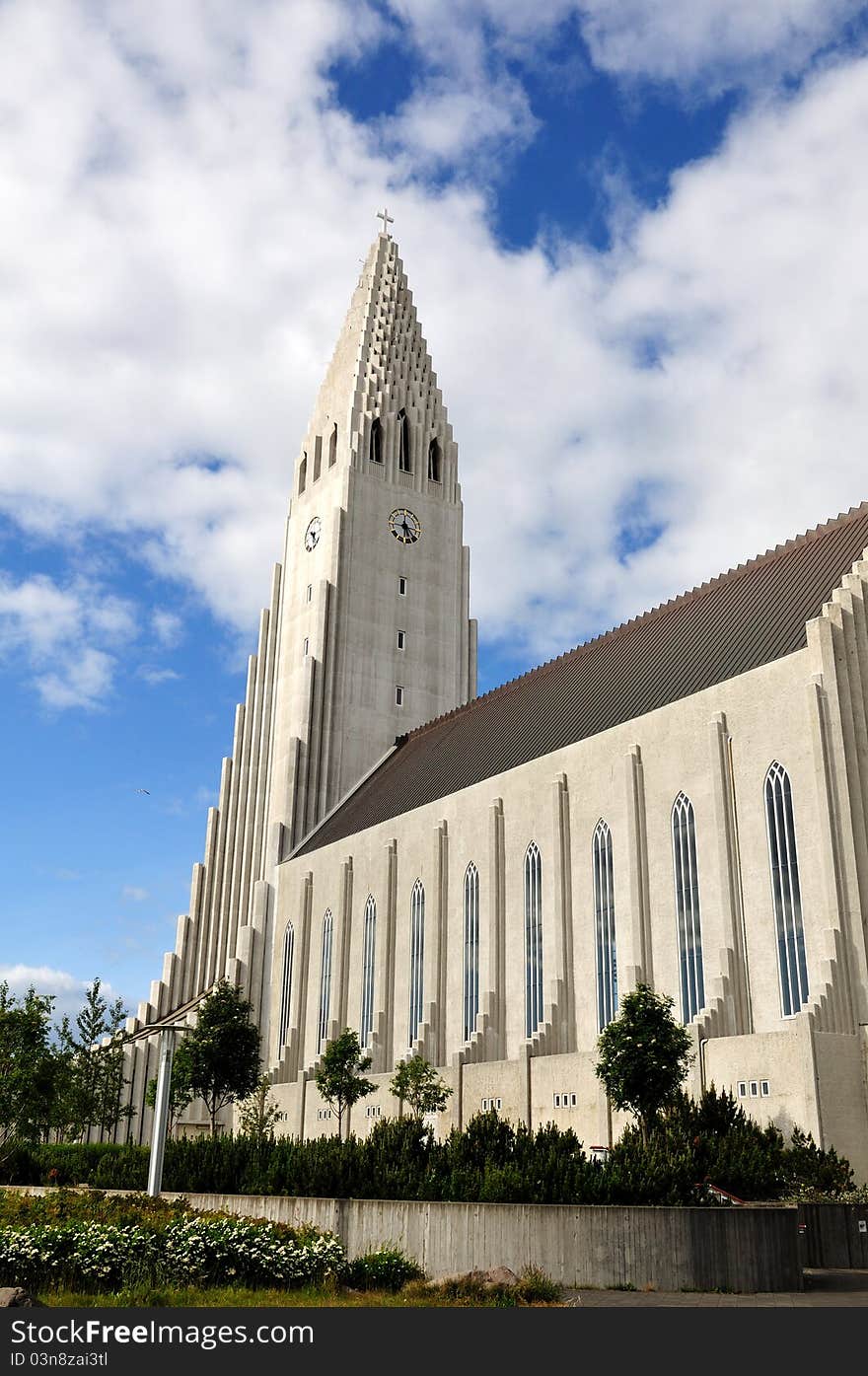 Hallgrimskirkja in Reykjavik Iceland