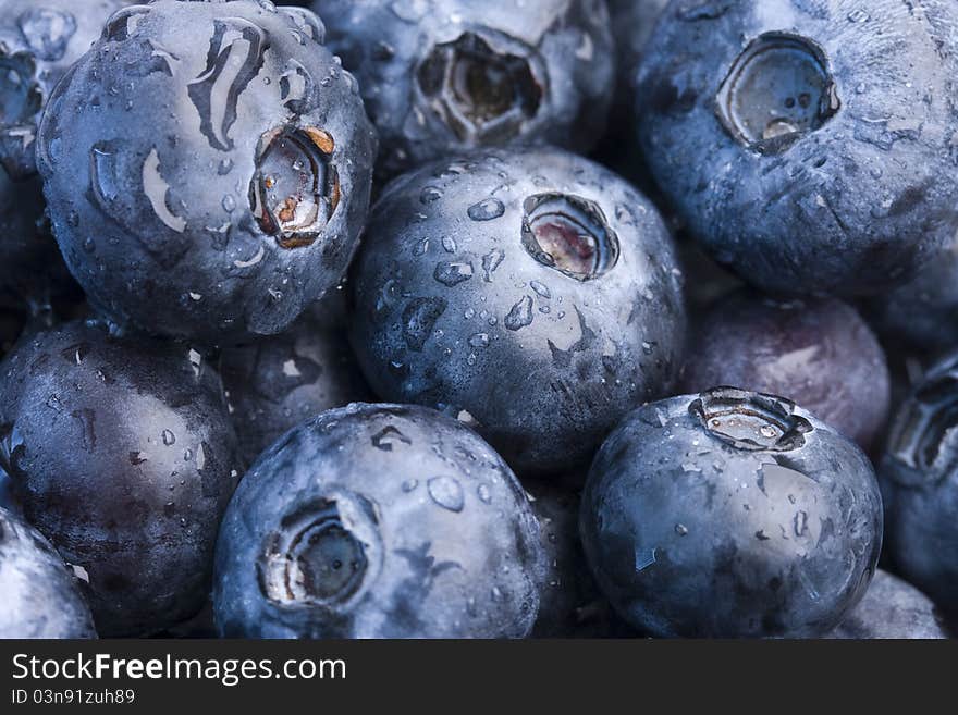 Closeup Of Fresh Blueberries