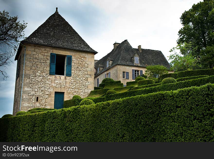 Chateau in landscape gardens, France. Chateau in landscape gardens, France