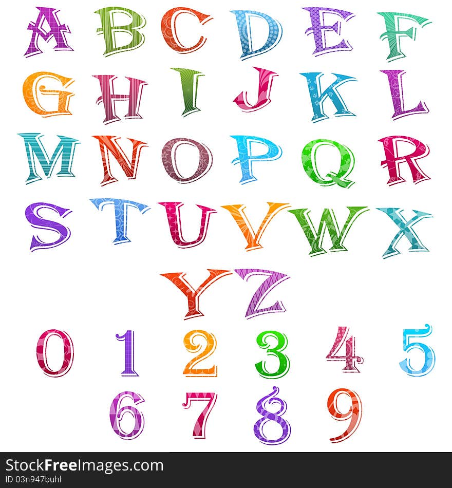 Alphabet And Number Set