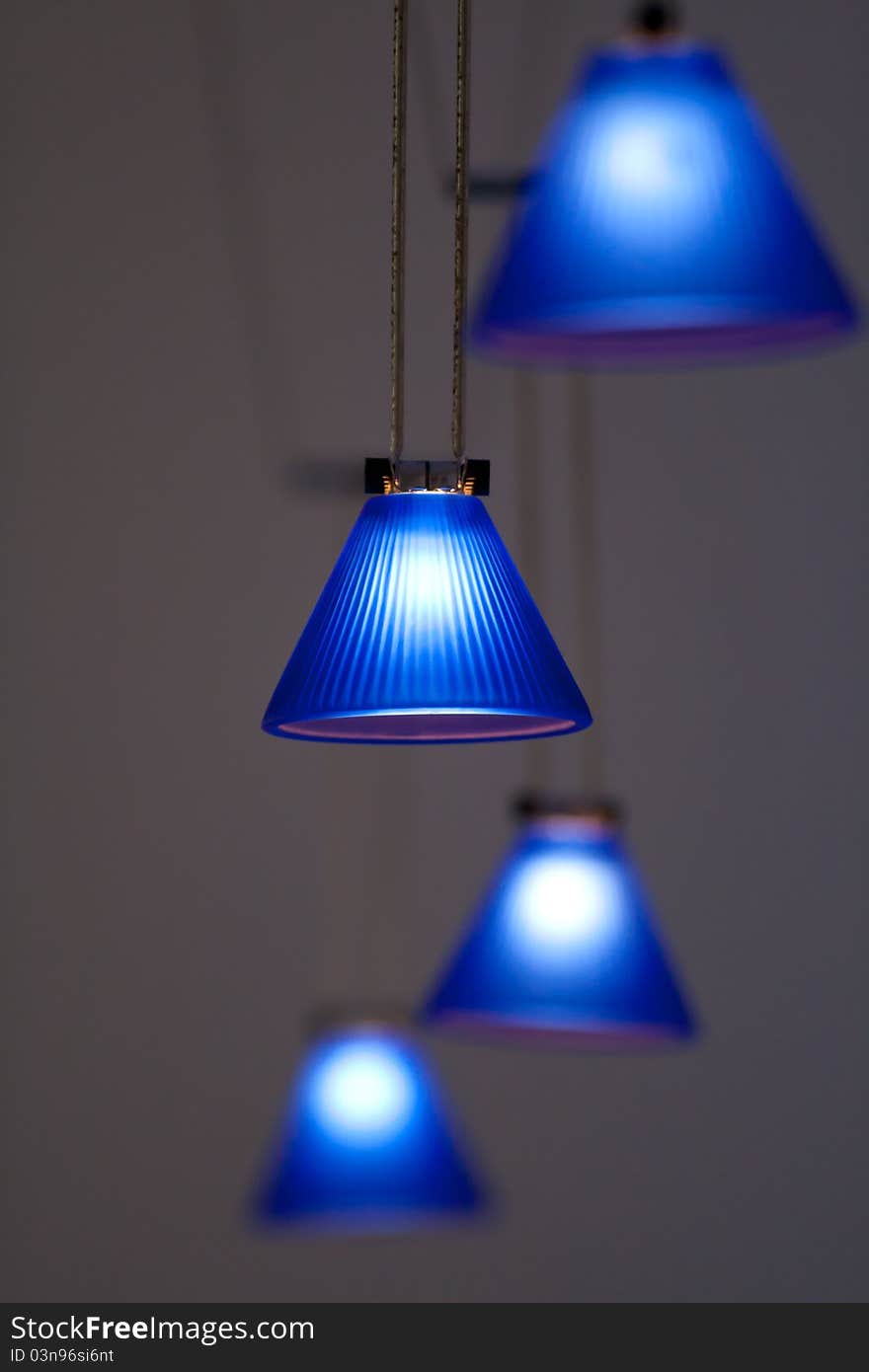 Blue bar light with halogen lighting