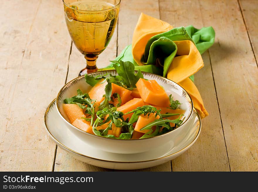 Melon And Arugula Salad