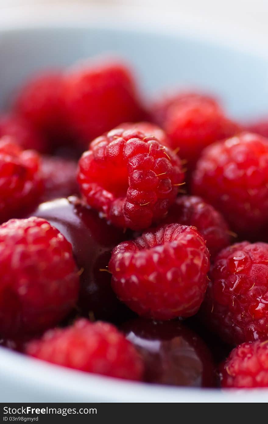 Fresh raspberries