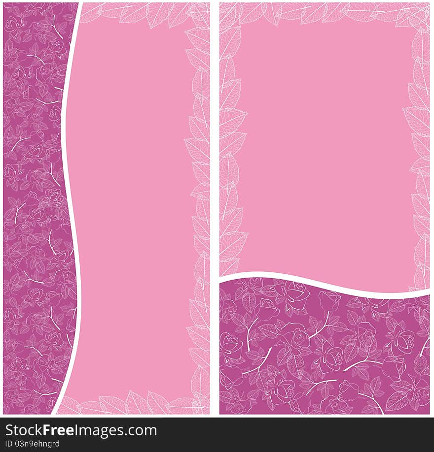 Pink Border Set With White Rose