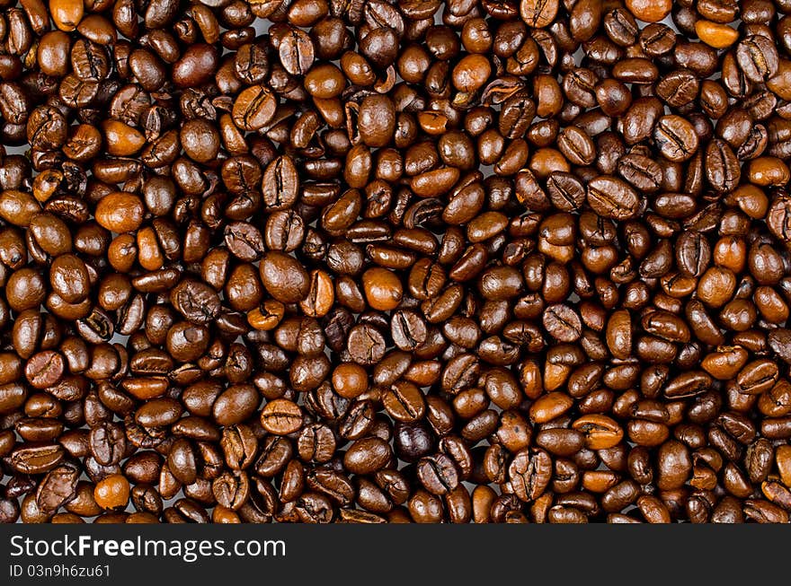 Beans of coffee