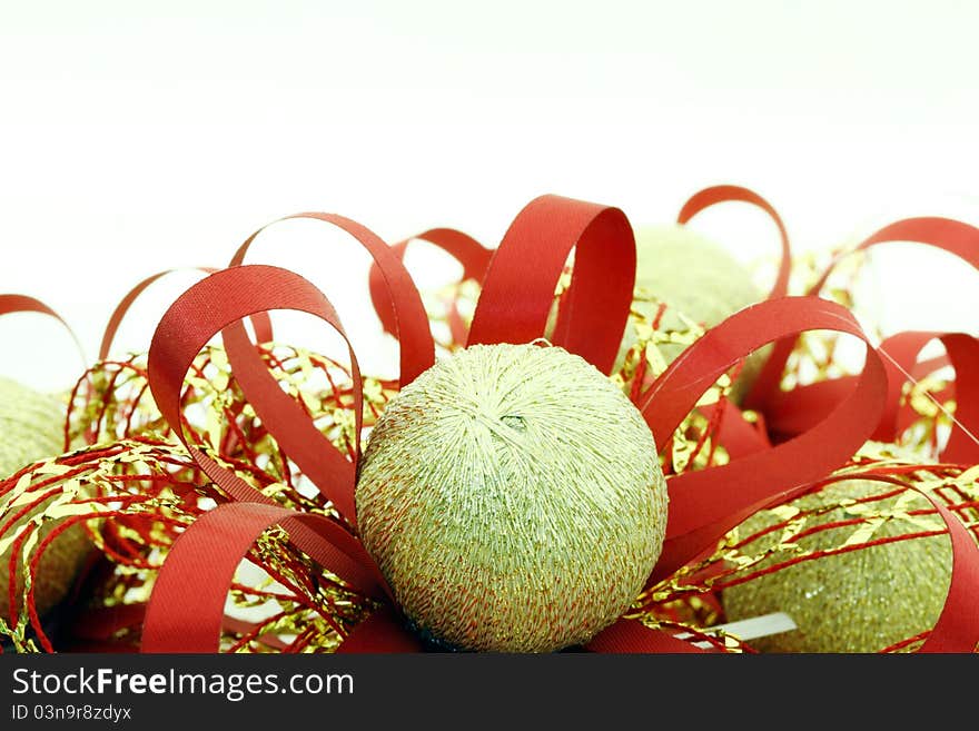 Christmas ball on a white background.