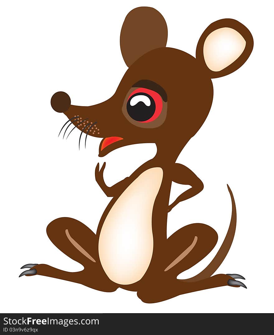 Vector illustration mouse on white background. Vector illustration mouse on white background