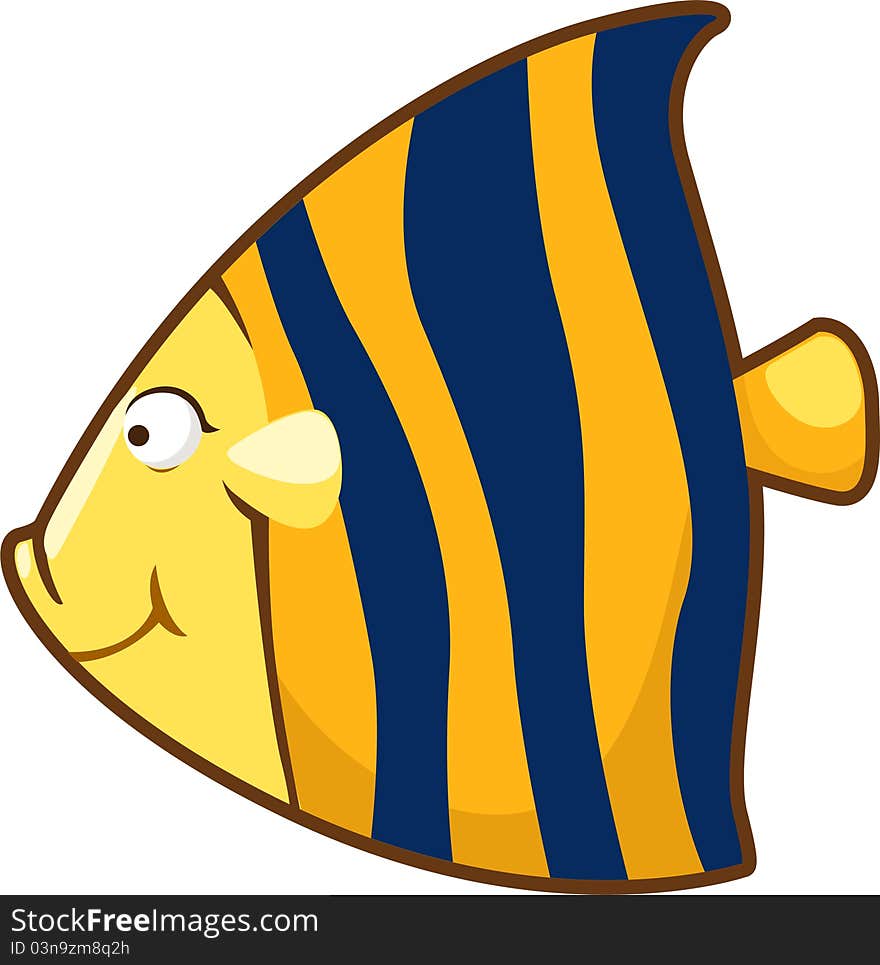 Illustration cartoon of a fish vector file. Illustration cartoon of a fish vector file