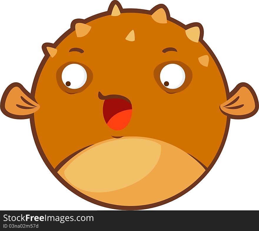 Illustration puffer vector