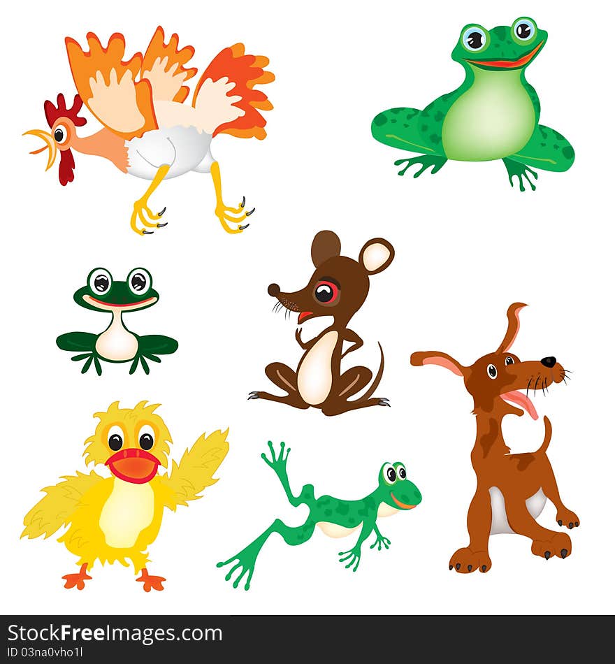 Vector illustration wild and pets