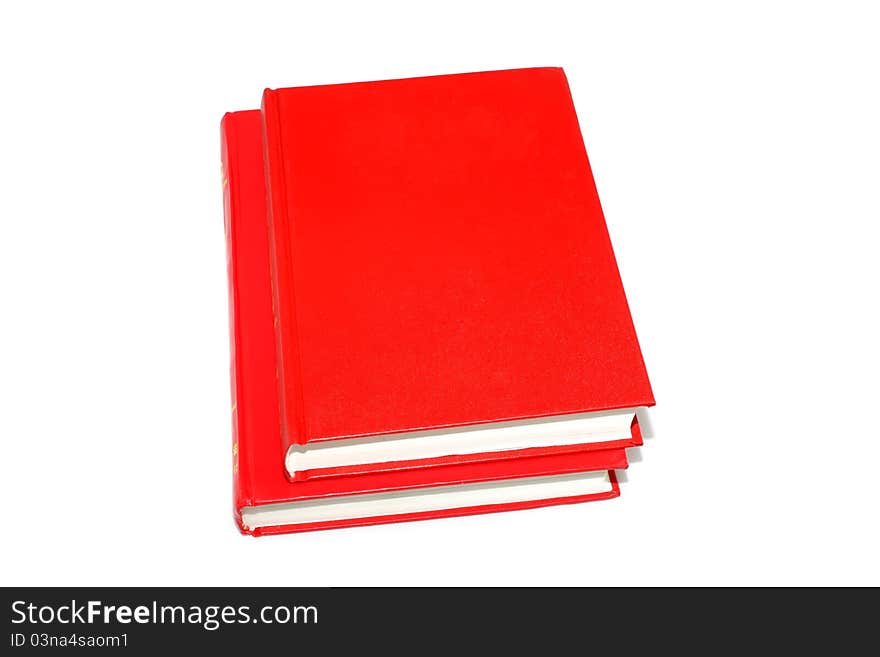 Red data book in the white background