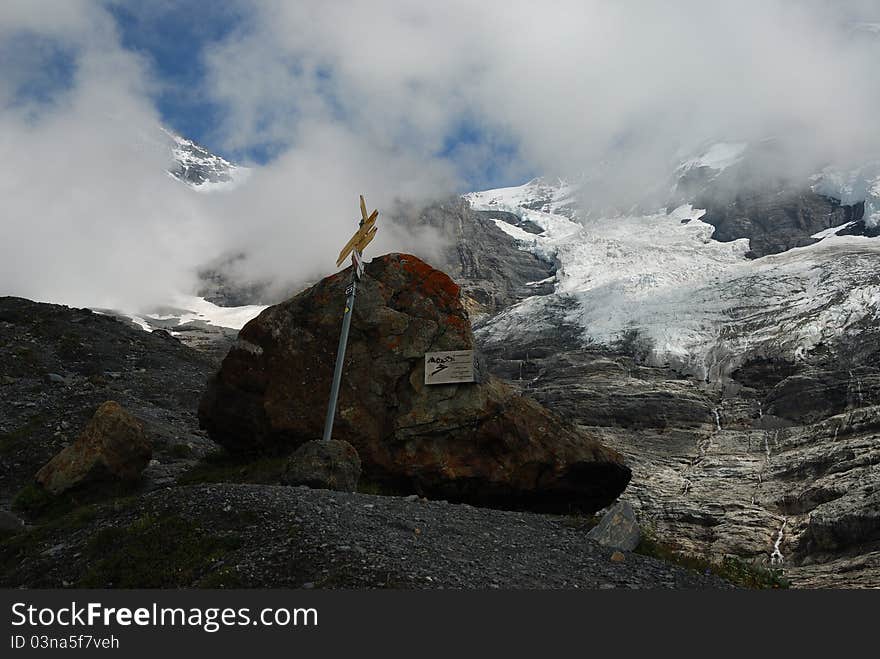 Snow mountain of Jungfraujoch