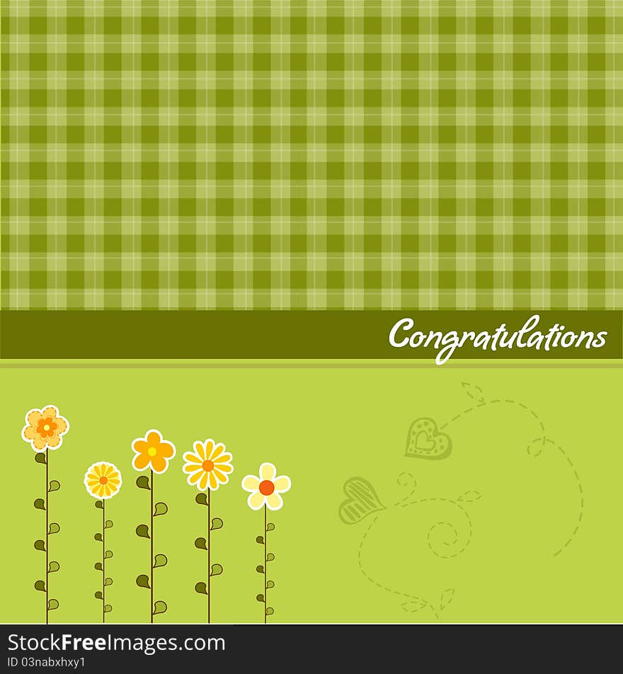 Delicate and romantic congratulation floral card