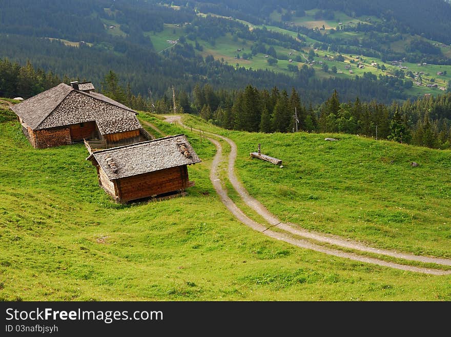 Landscape in the mountains of Switzerland