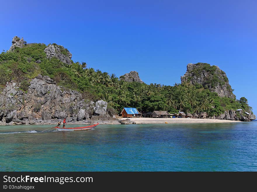 The tropical island in Thailand