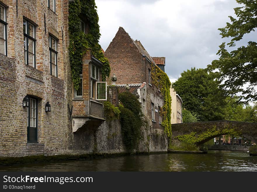 Old city architecture, Brugge, Belgium.