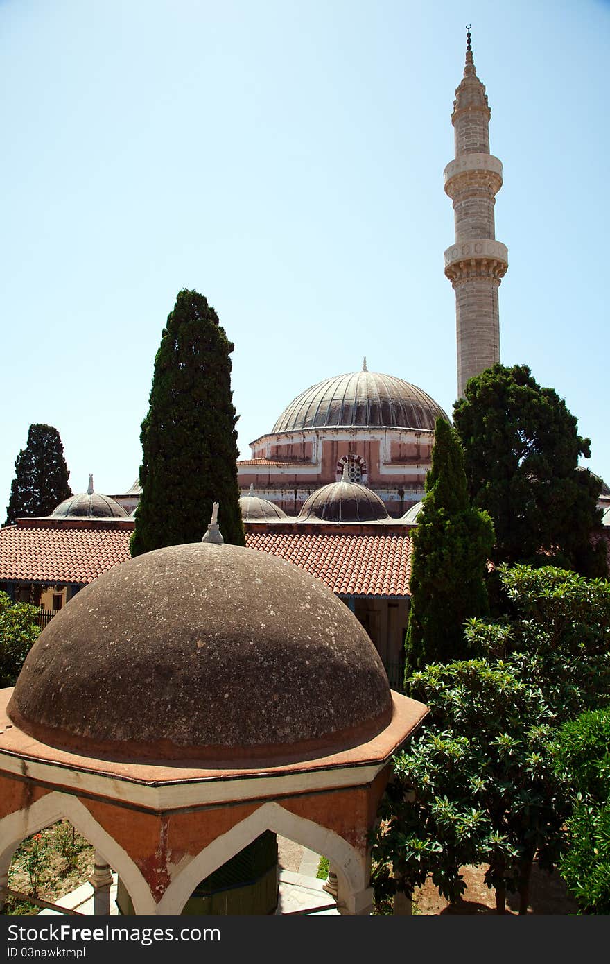 Old Mosque on the Greek Island of Rhodes