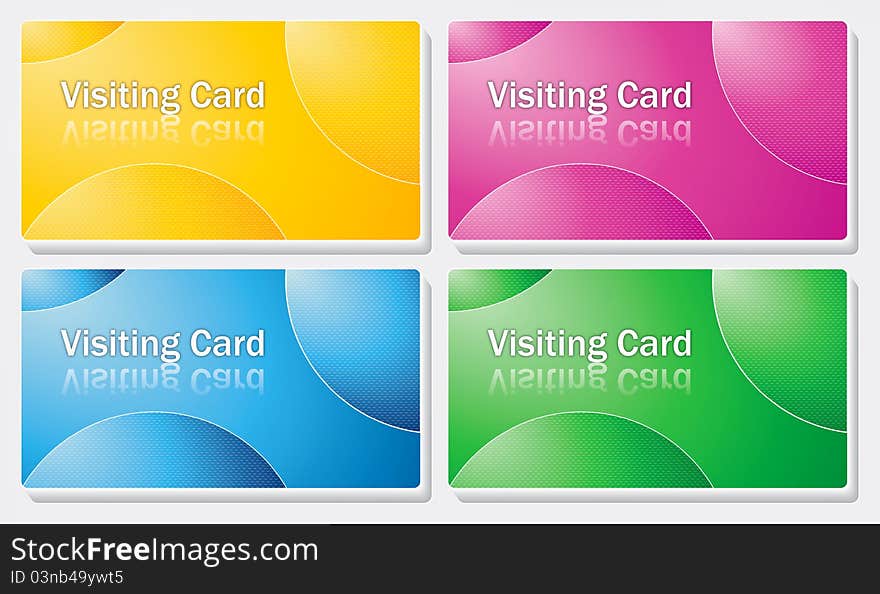 Visiting card - simple color design