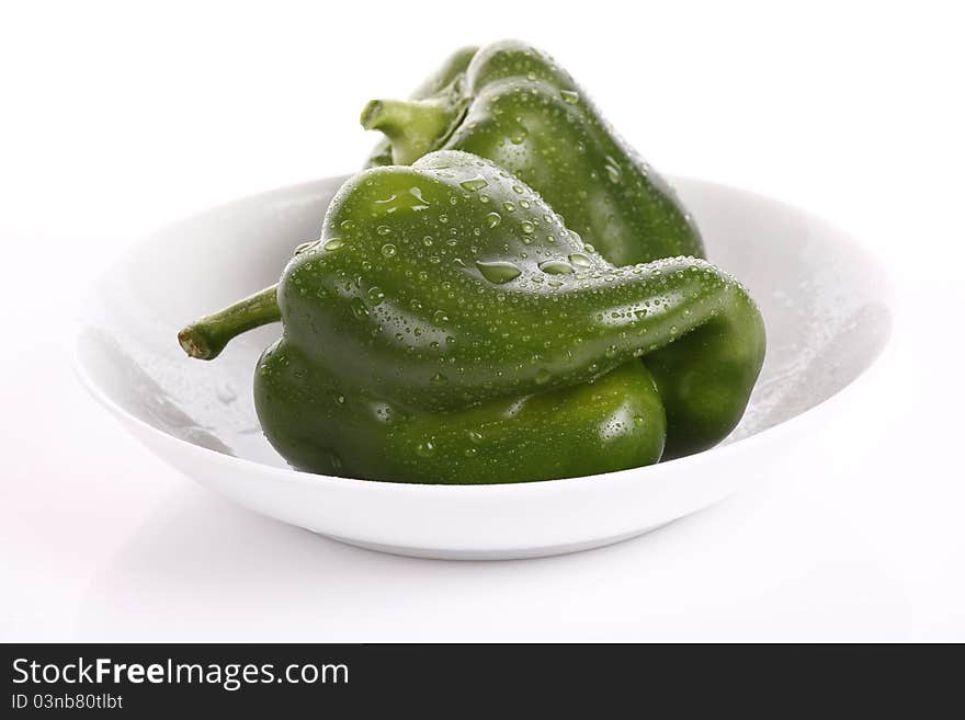 Very tasty and fresh green paprika