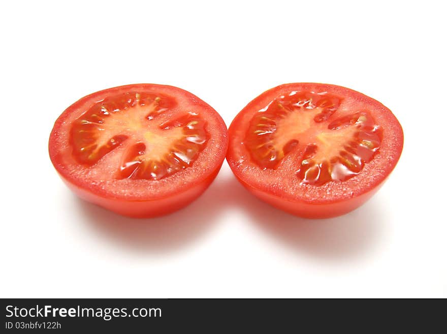 Tomato on a white background. Tomato on a white background