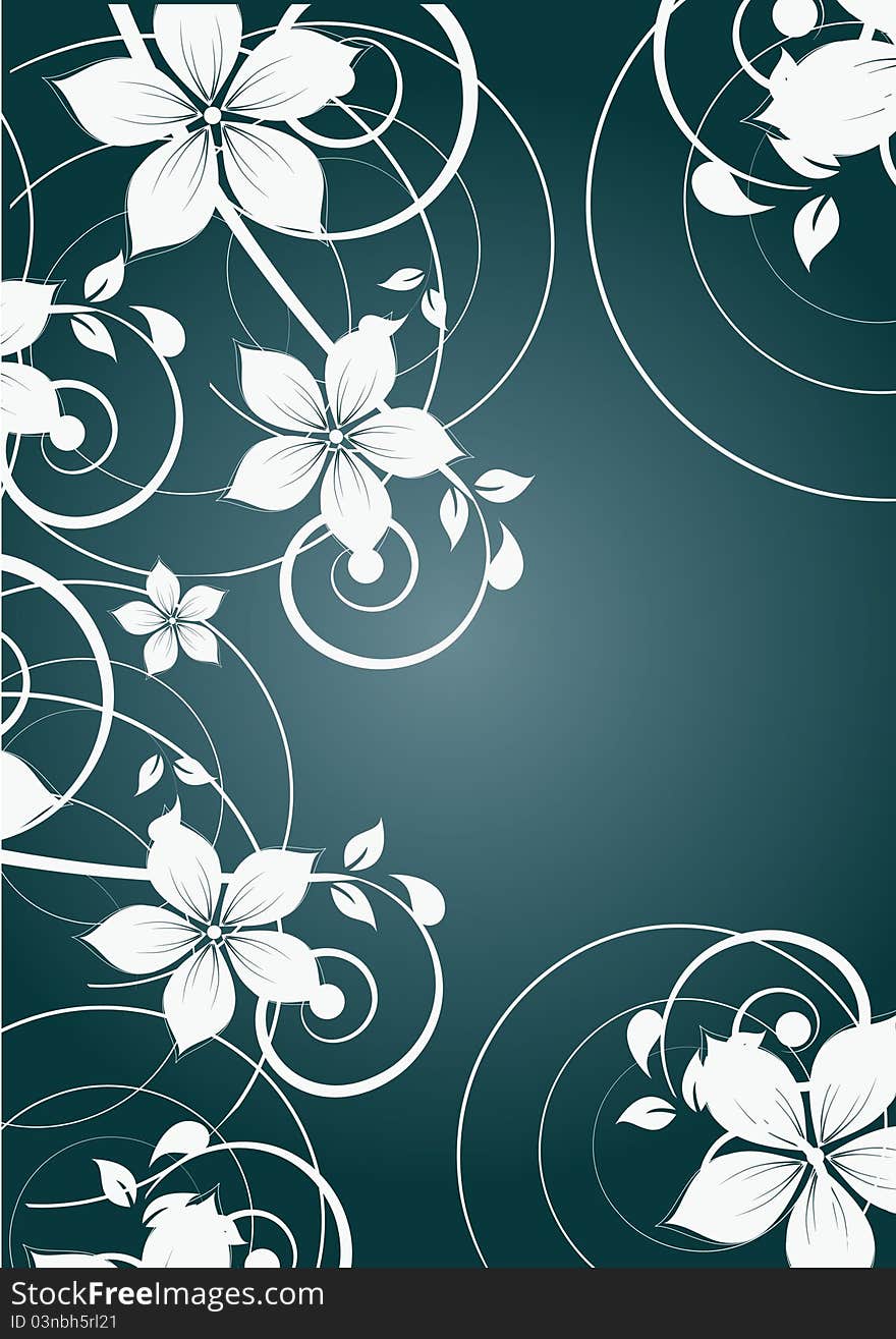 Abstract flowers background with place for your text