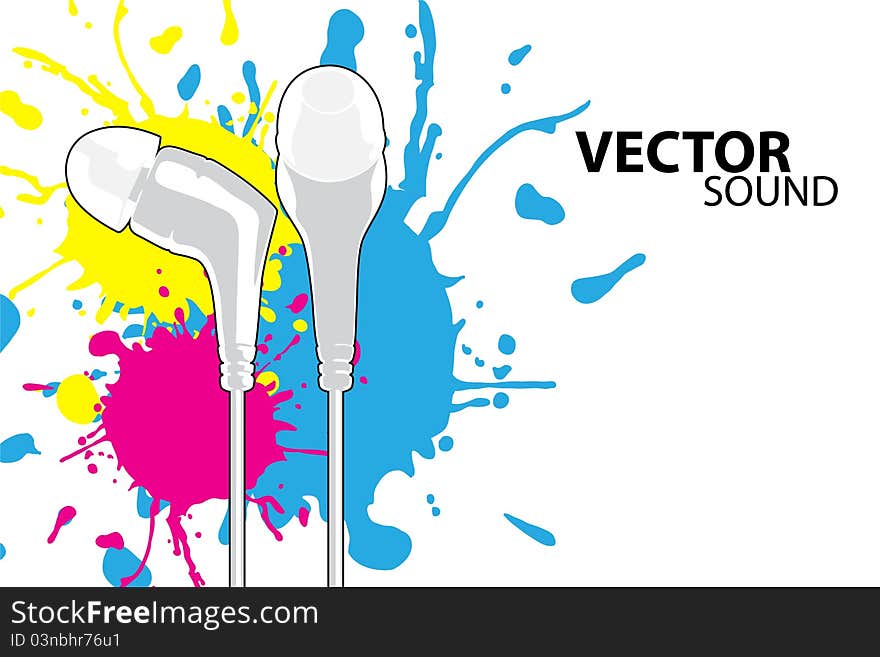 Vector illustration (headphones on white background). Vector illustration (headphones on white background)