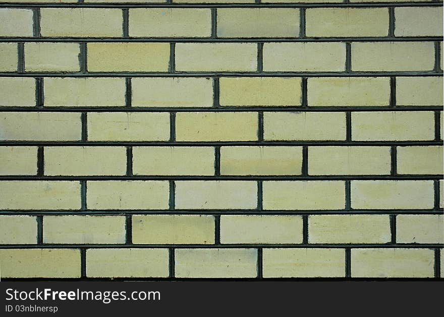 Yellow brick wall