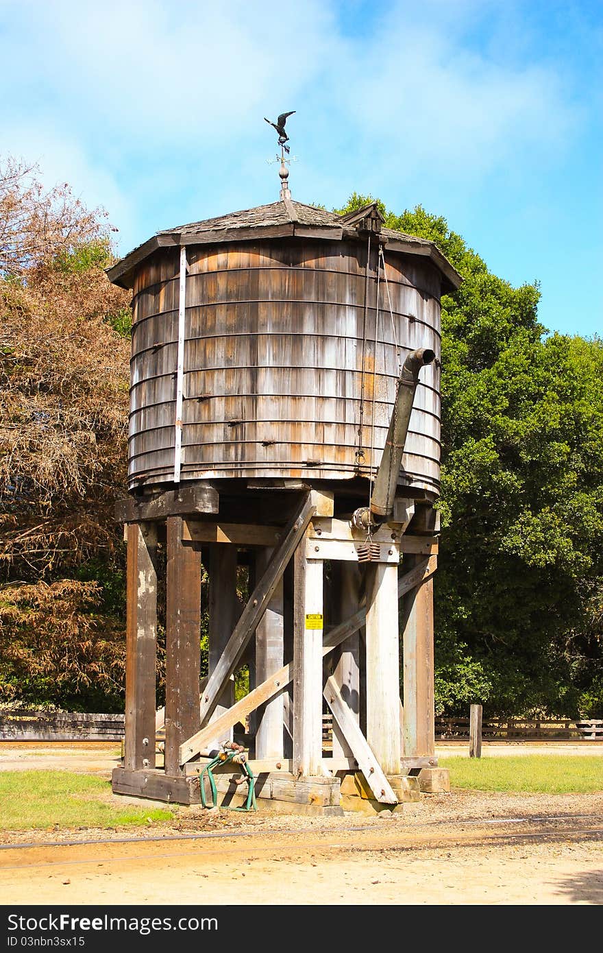 Old water tank used to fill steam engines