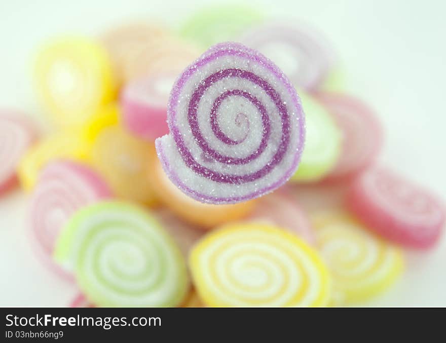 Close up sweet dessert made from sugar and flour.