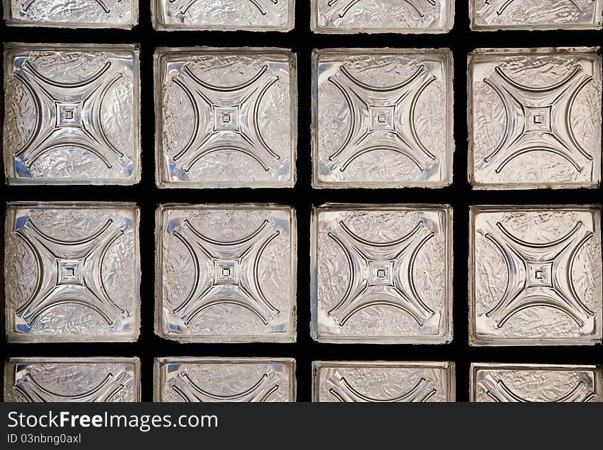 Texture of glass block background