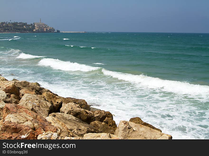 Sea panorama of Tel-Aviv, Israel