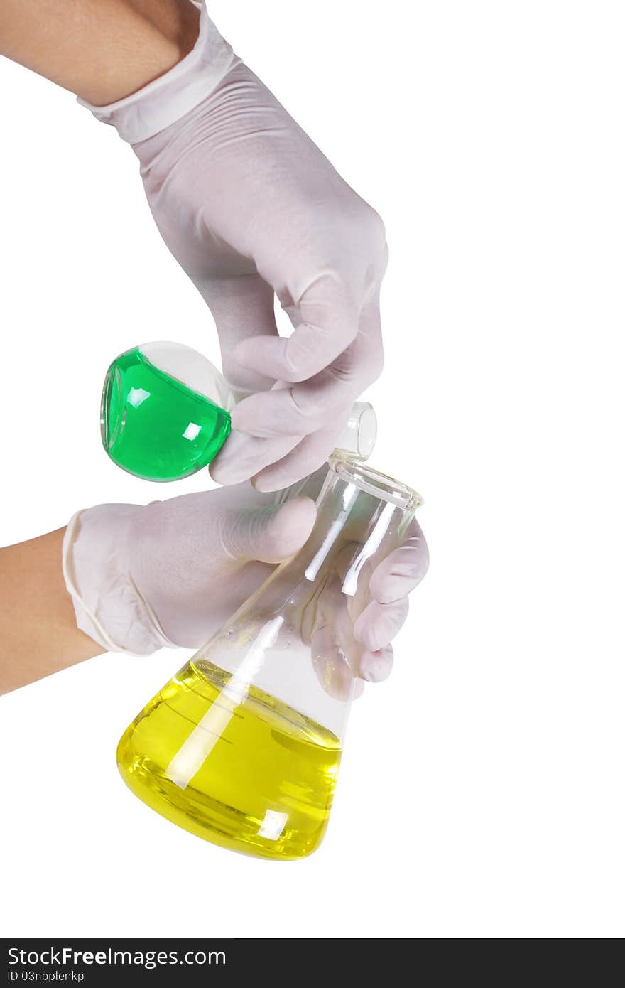 A scientist man working in laboratory. Medicine