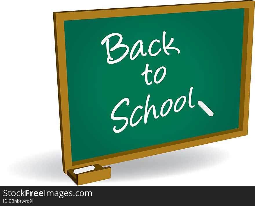 Back to school (icon of a handwriting on a blackboard)