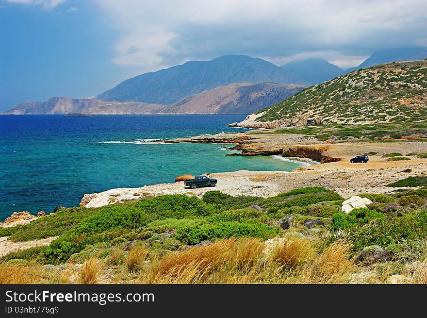 Beautiful Crete, mountains and sea. Beautiful Crete, mountains and sea