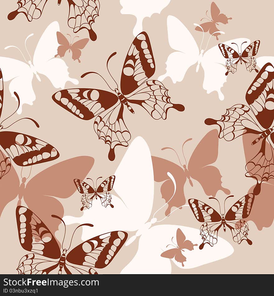 Background With Butterflies