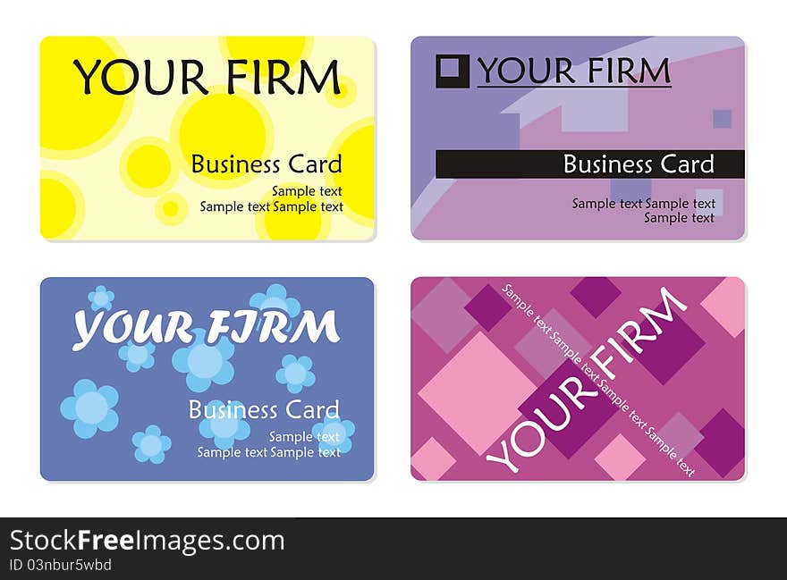 Different business card templates, vector. Different business card templates, vector