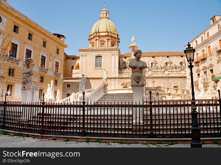 Piazza Pretoria in Palermo, Sicily