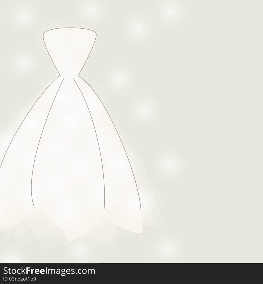 Background with wedding dress