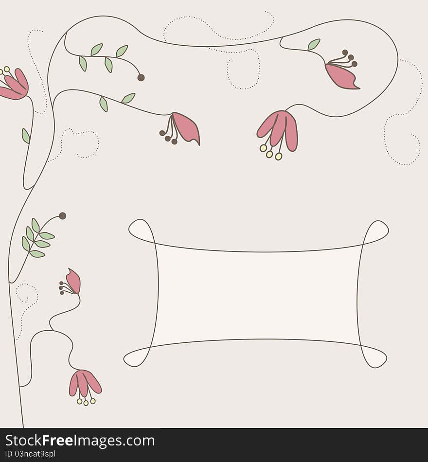 Background With Flower Swirls