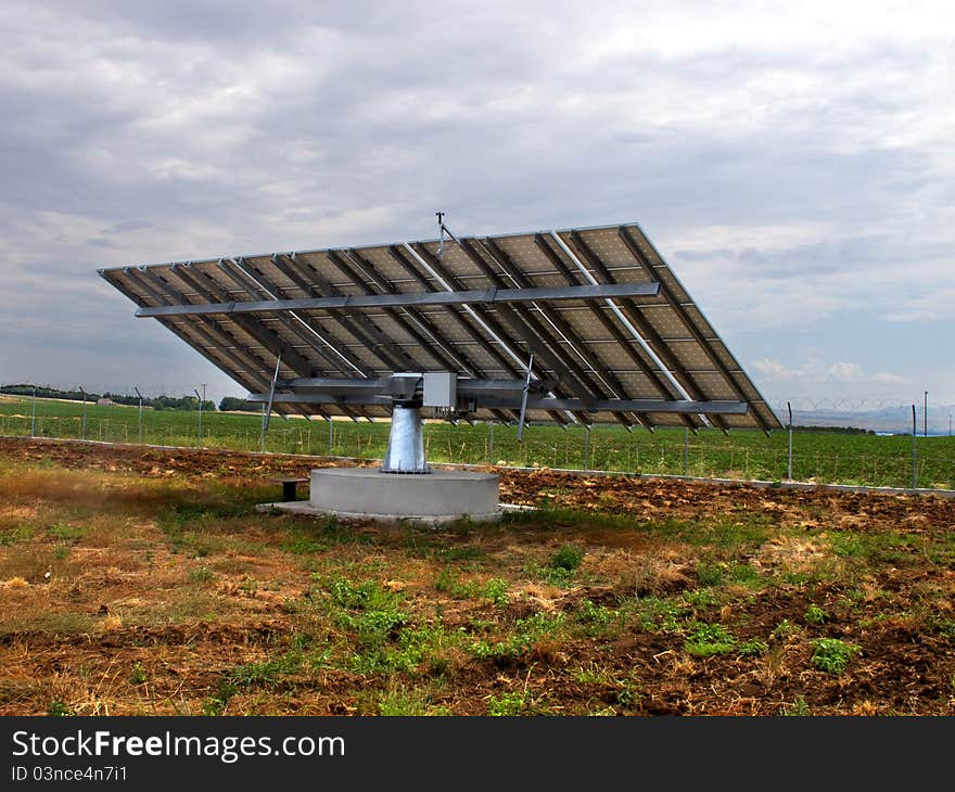 Solar pannels colecting energy from the sun