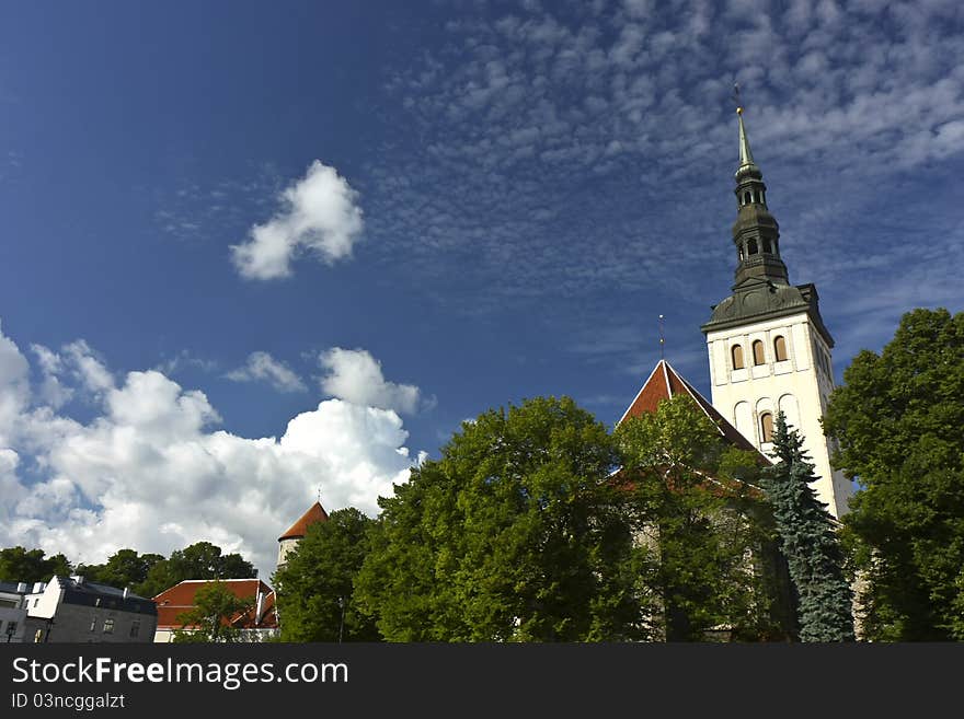 Ancient church in Tallinn, Estonia - Niguliste kirik or St. Nicholas Church.