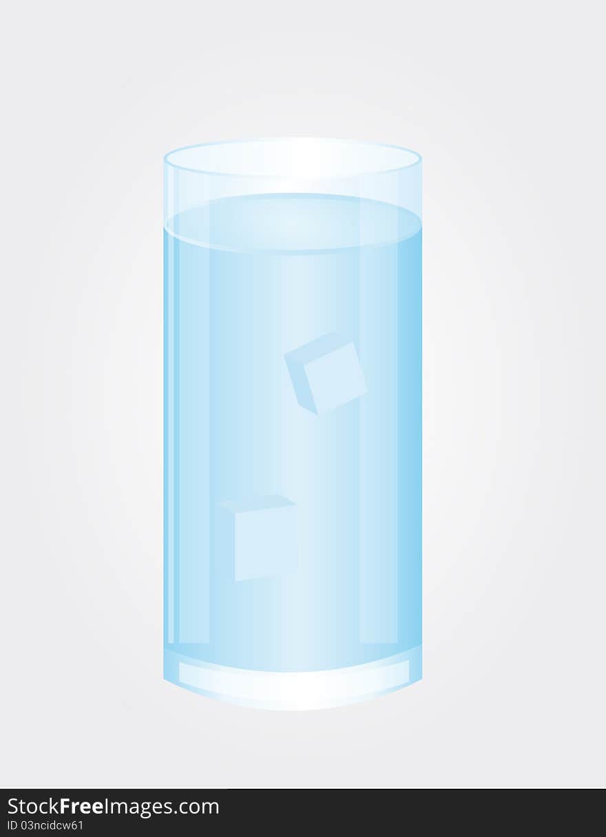 Glass of water vector