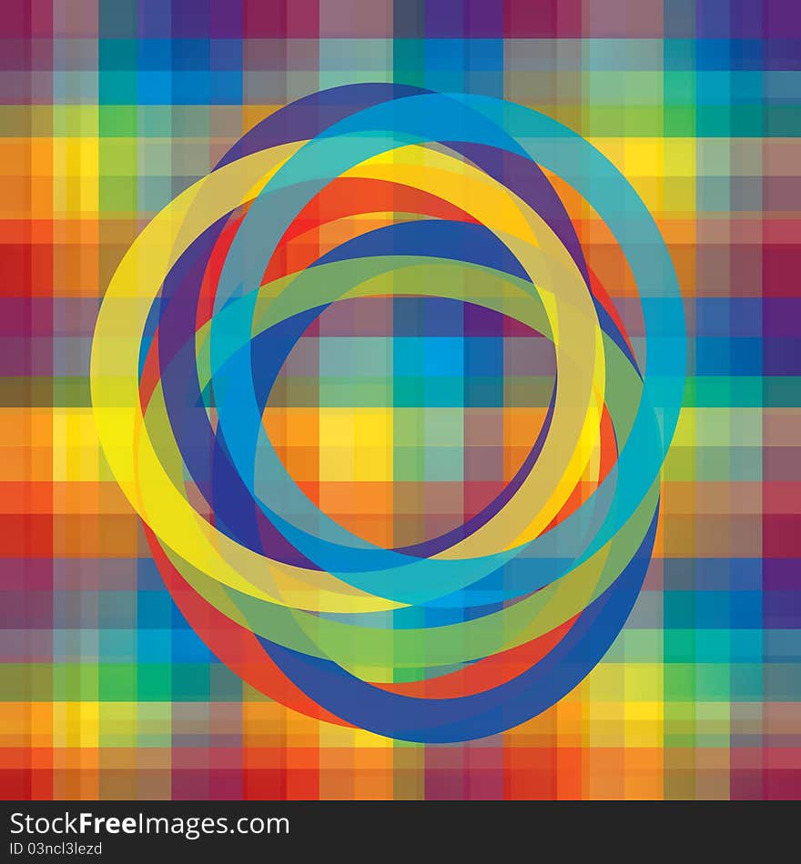 Abstract rainbow colors energy symbol. Abstract rainbow colors energy symbol