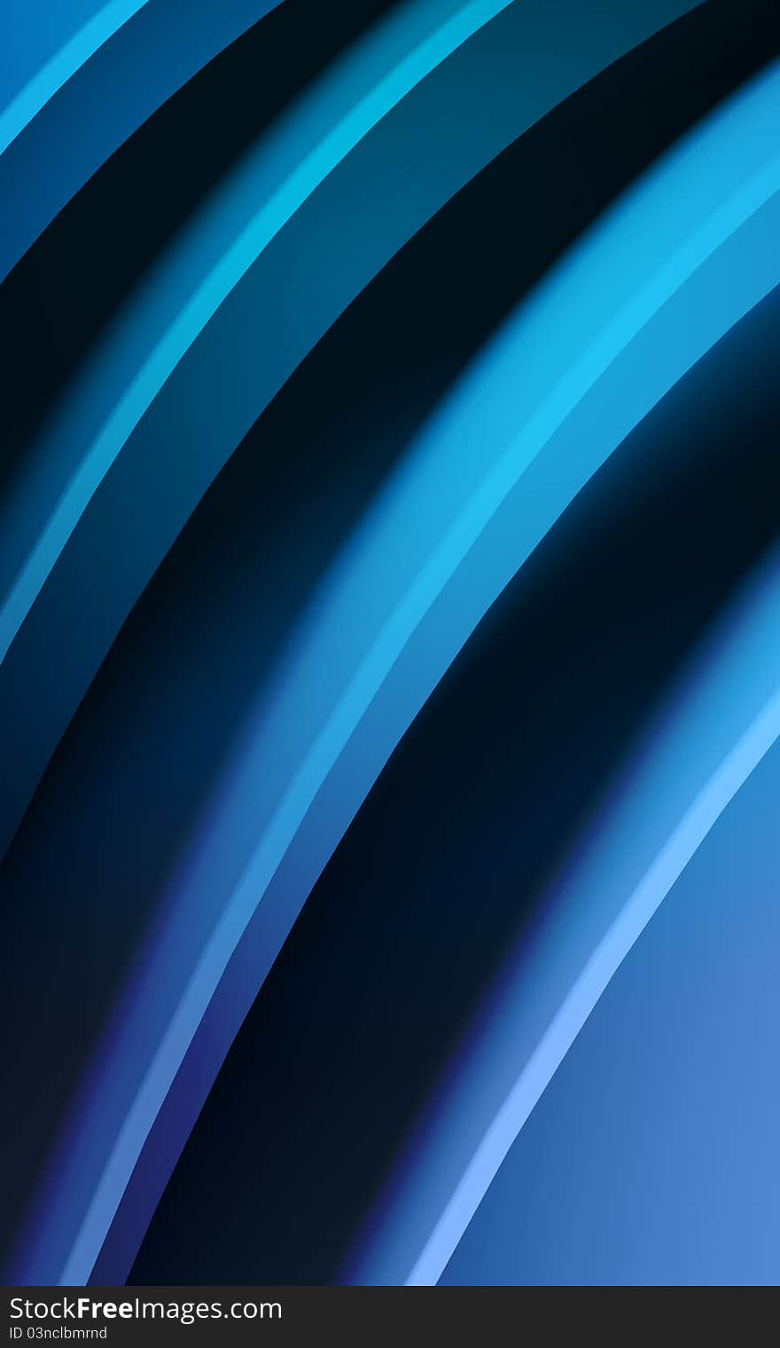 3d render blue waves abstract background.