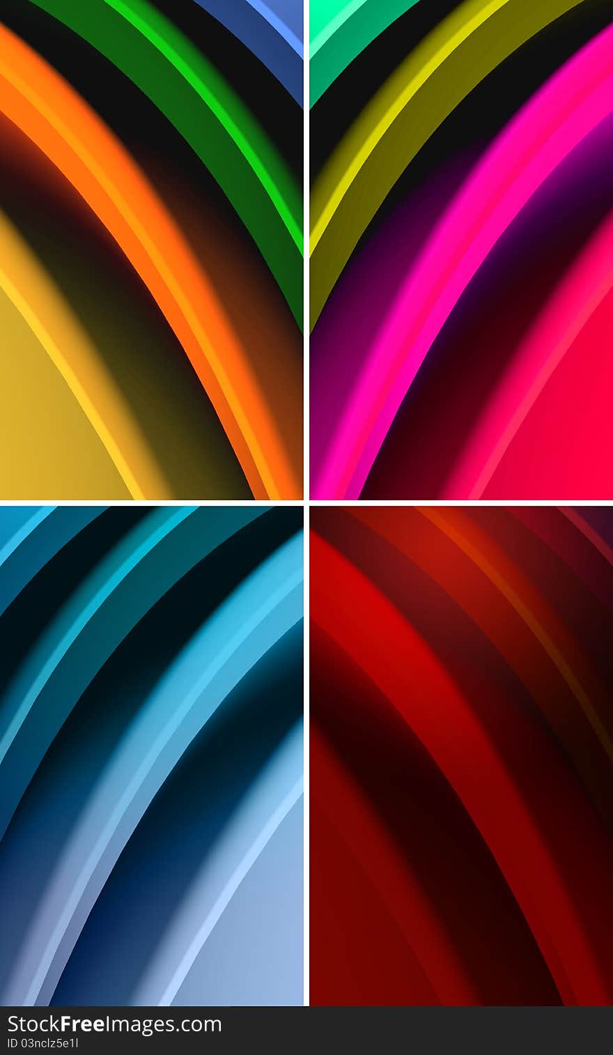 Multicolored 3d render waves abstract background. Multicolored 3d render waves abstract background.