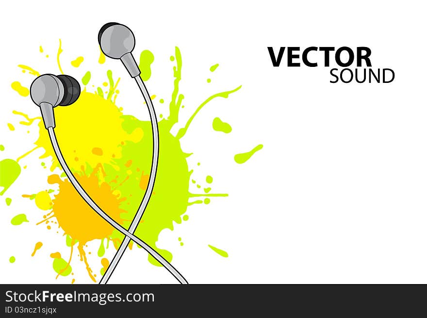 Vector illustration (headphones on white background). Vector illustration (headphones on white background)