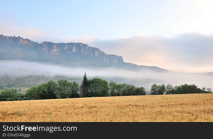 Clouds around the mountains