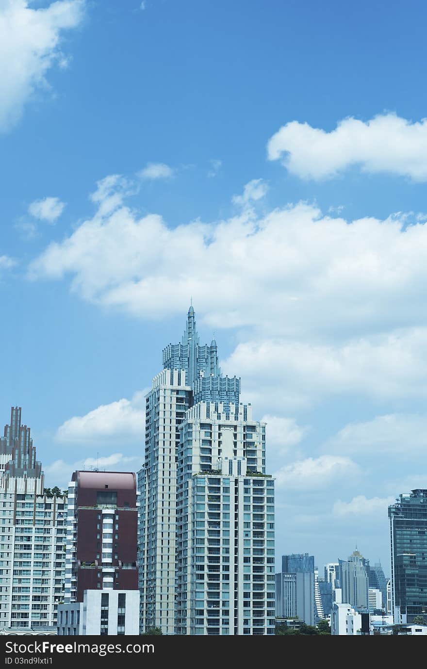 Building in Bangkok city ,Thailand