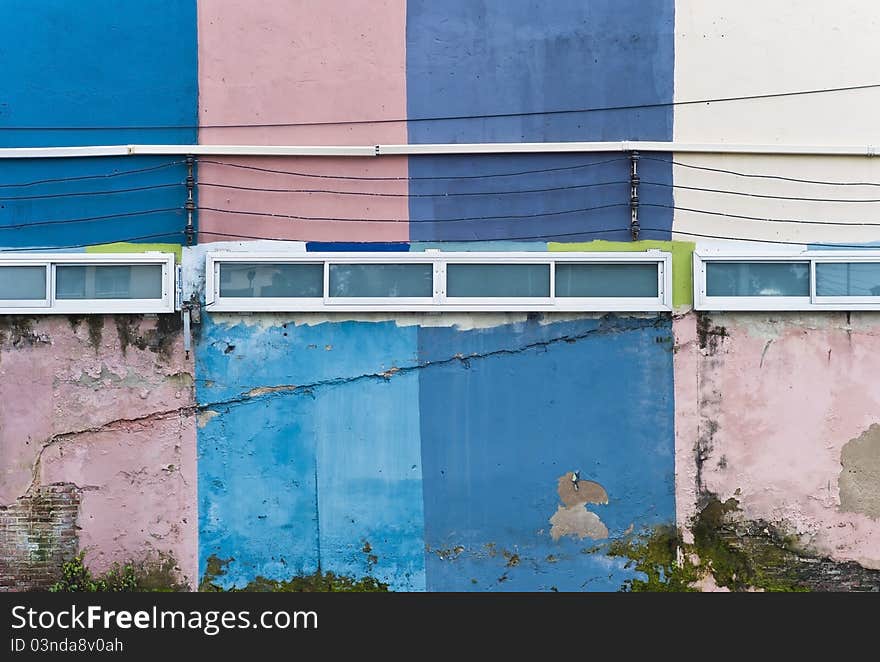 Painting wall on old building